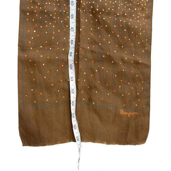 Bayron Brown Rectangle Polka Dot Scarf - Picture 4 of 5